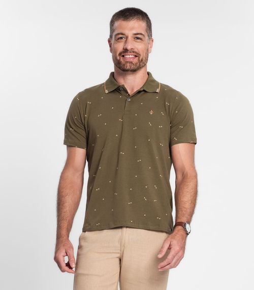 Camisa Polo Masculina Diametro Verde