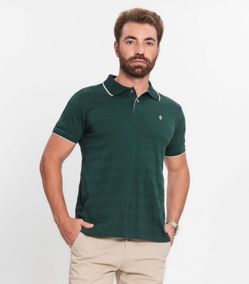 Camisa Polo Em Meia Malha Diametro Verde