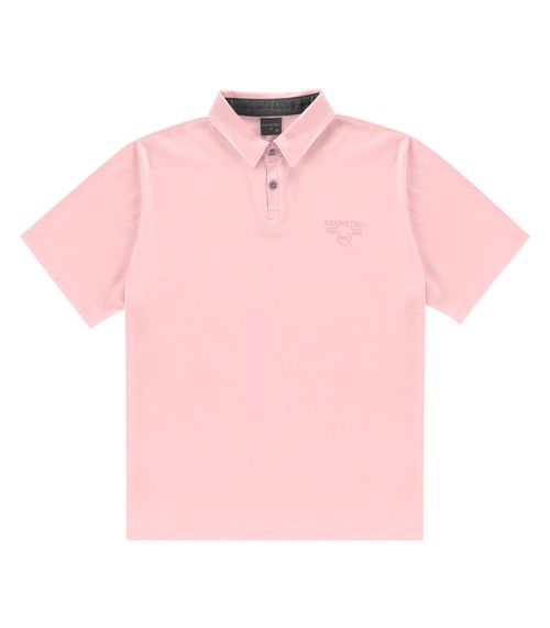 Camisa Polo Masculina Plus Size Diametro Rosa