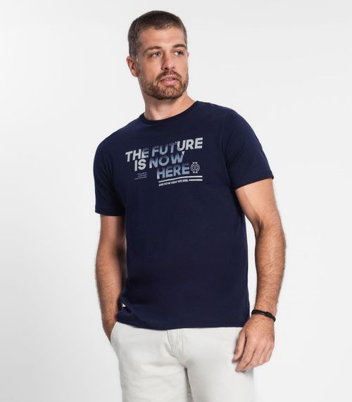 Camiseta Masculina Em Cotton Diametro Azul