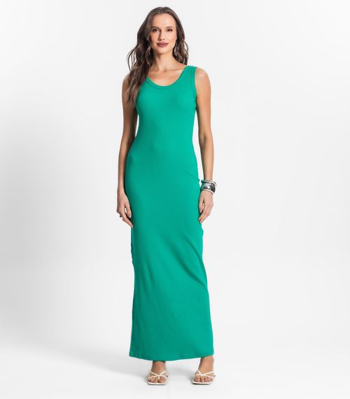 Vestido Midi De Ribana Feminino Endless Verde