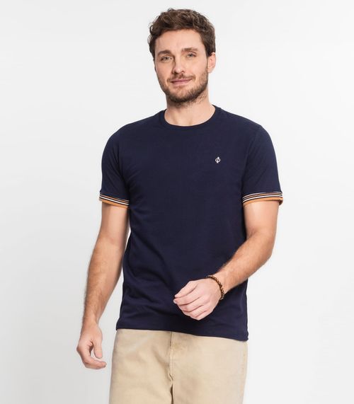 Camiseta Básica Masculina Diametro Azul