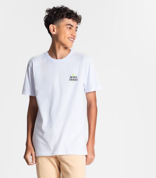 Camiseta Juvenil Masculina Minty Branco