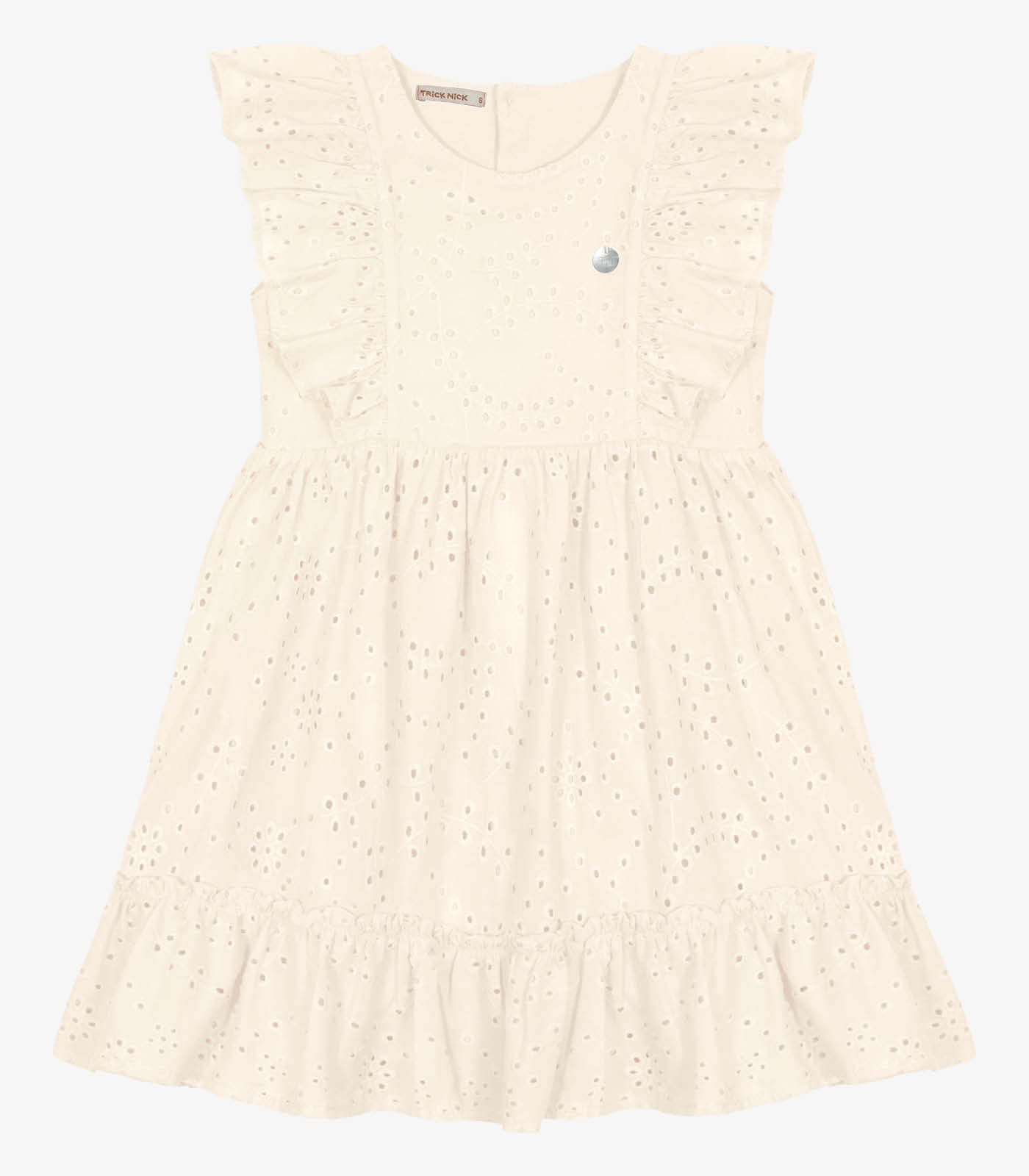 Vestido Infantil Em Laise Trick Nick Bege