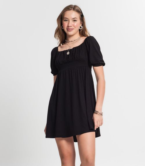 Vestido Juvenil Feminino Minty Preto