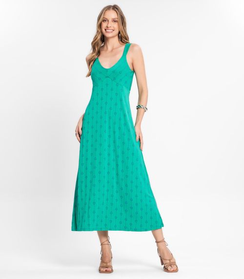 Vestido Midi De Alça Rovitex Verde