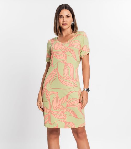 Vestido Feminino Estampado Rovitex Verde