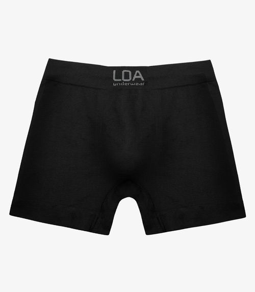 Cueca Boxer Poliamida Seamless Plus Loa Preto