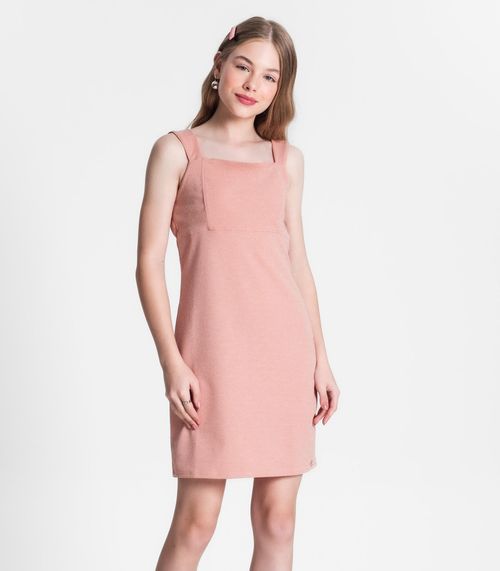 Vestido Juvenil Feminino Em Lurex Minty Rosa