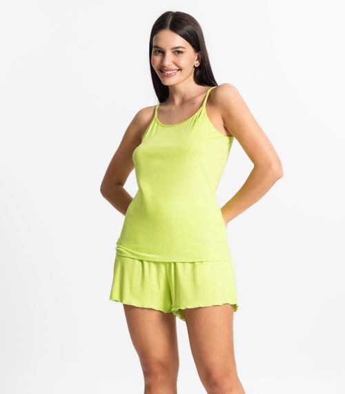 Pijama Feminino De Alças Select Verde