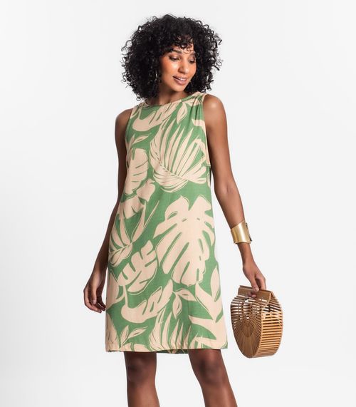 Vestido Feminino Curto De Viscose Select Verde