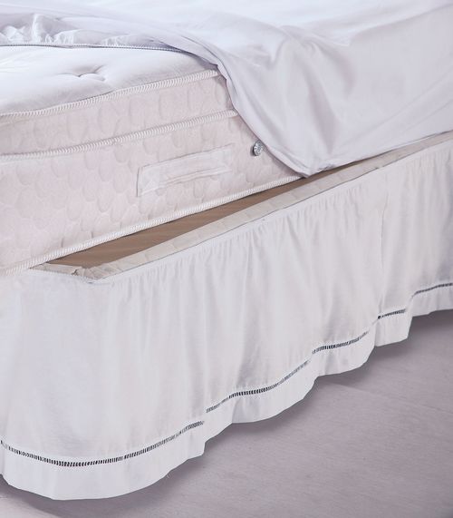 Saia Para Cama Box Queen Ponto Palito La Dotta Branco