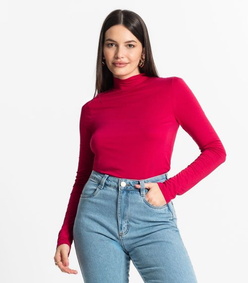 Blusa Manga Longa Básica Select Vermelho