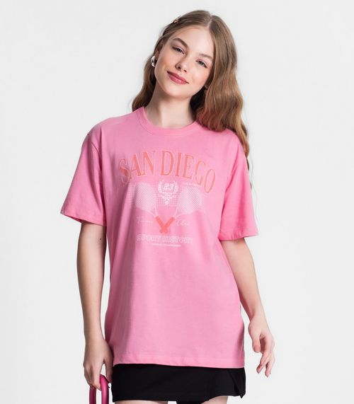 Blusa Feminina Manga Curta Minty Rosa