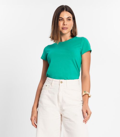 Blusa Feminina Cotton Leve Básica Rovitex Verde