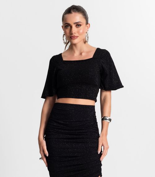 Blusa Cropped Endless Preto