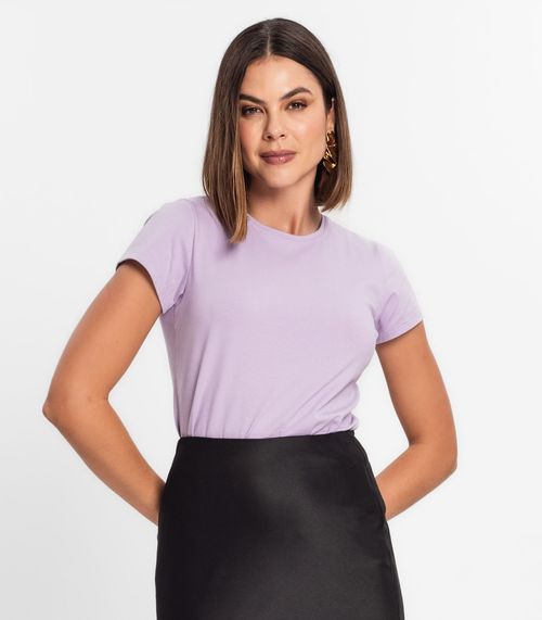 Blusa Feminina Cotton Leve Básica Rovitex Roxo