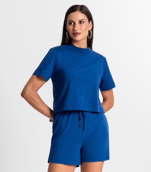 Camiseta Feminina Rovitex Azul