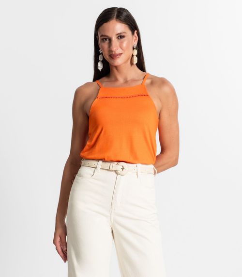 Blusa De Alça Feminina Rovitex Laranja