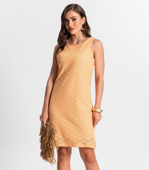 Vestido Em Tricot Duo Endless Laranja