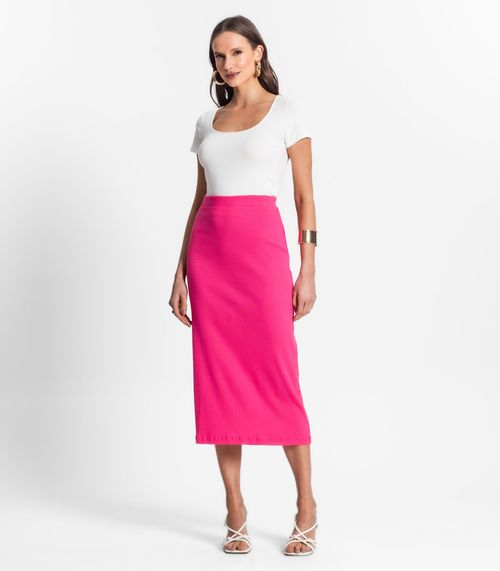 Saia Midi De Ribana Feminina Endless Rosa