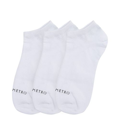 Kit 3 Pares De Meia Soquete Adulta Diametro Branco