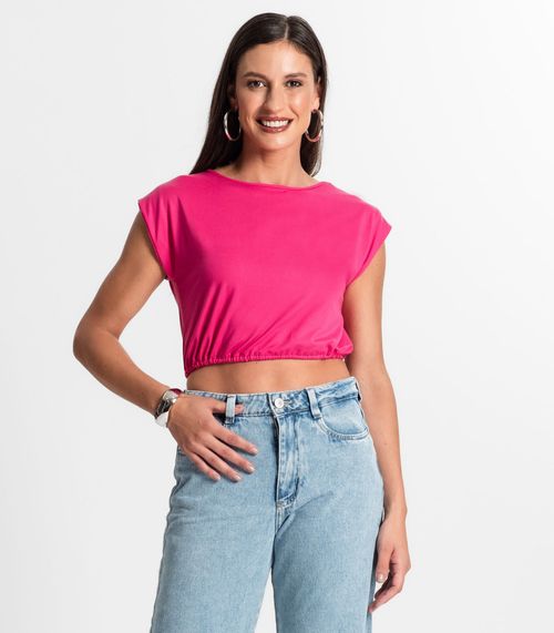 Blusa Feminina Manga Curta Rovitex Rosa