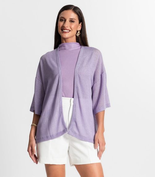 Kimono Feminino Com Brilho Rovitex Roxo