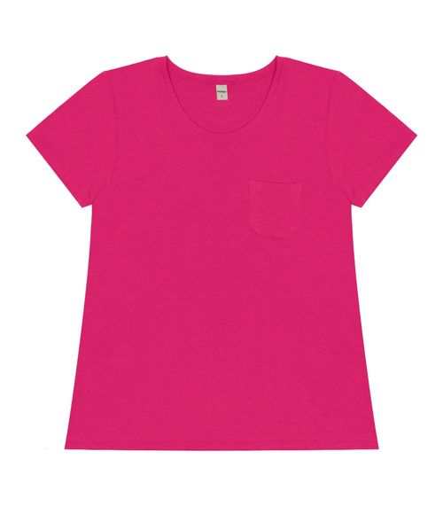 Blusa Feminina Viscotorcion Com Bolso Rovitex Rosa