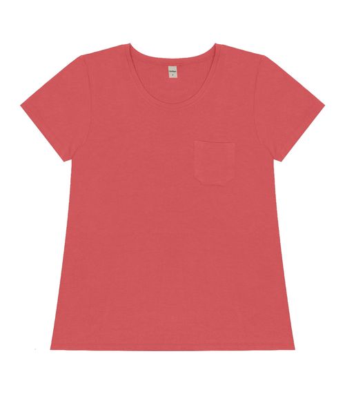 Blusa Feminina Viscotorcion Com Bolso Rovitex Laranja