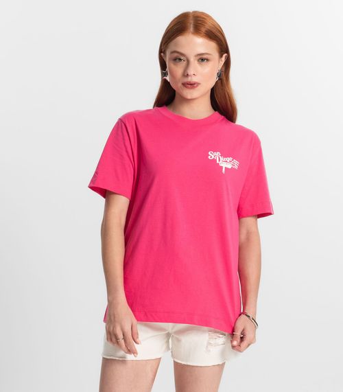 T-Shirt Juvenil Feminina Minty Rosa