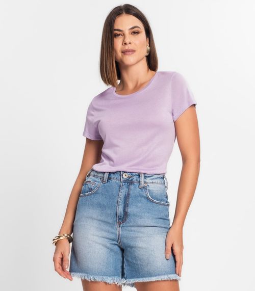 Blusa Feminina Básica Visco Tricot Rovitex Roxo