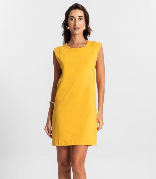 Vestido Liso Feminino Select Amarelo