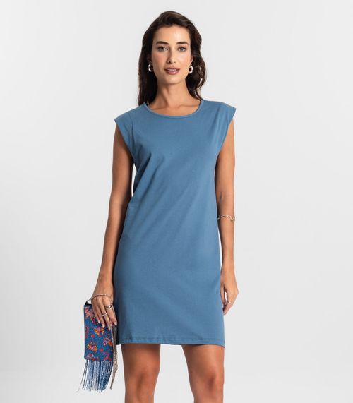 Vestido Liso Feminino Select Azul