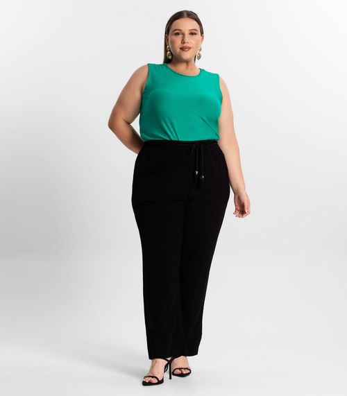 Calça Feminina Plus Size Secret Glam Preto