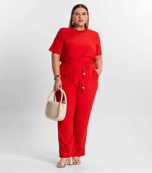 Calça Feminina Plus Size Secret Glam Laranja