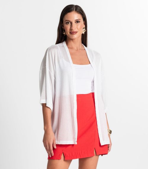 Kimono Feminino Com Brilho Rovitex Branco