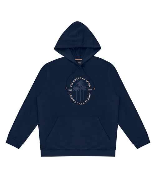 Blusão Masculino Plus Size Com Capuz Diametro Azul
