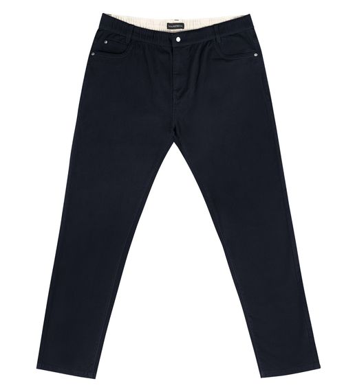 Calça Masculina Plus Size Em Sarja Diametro Preto