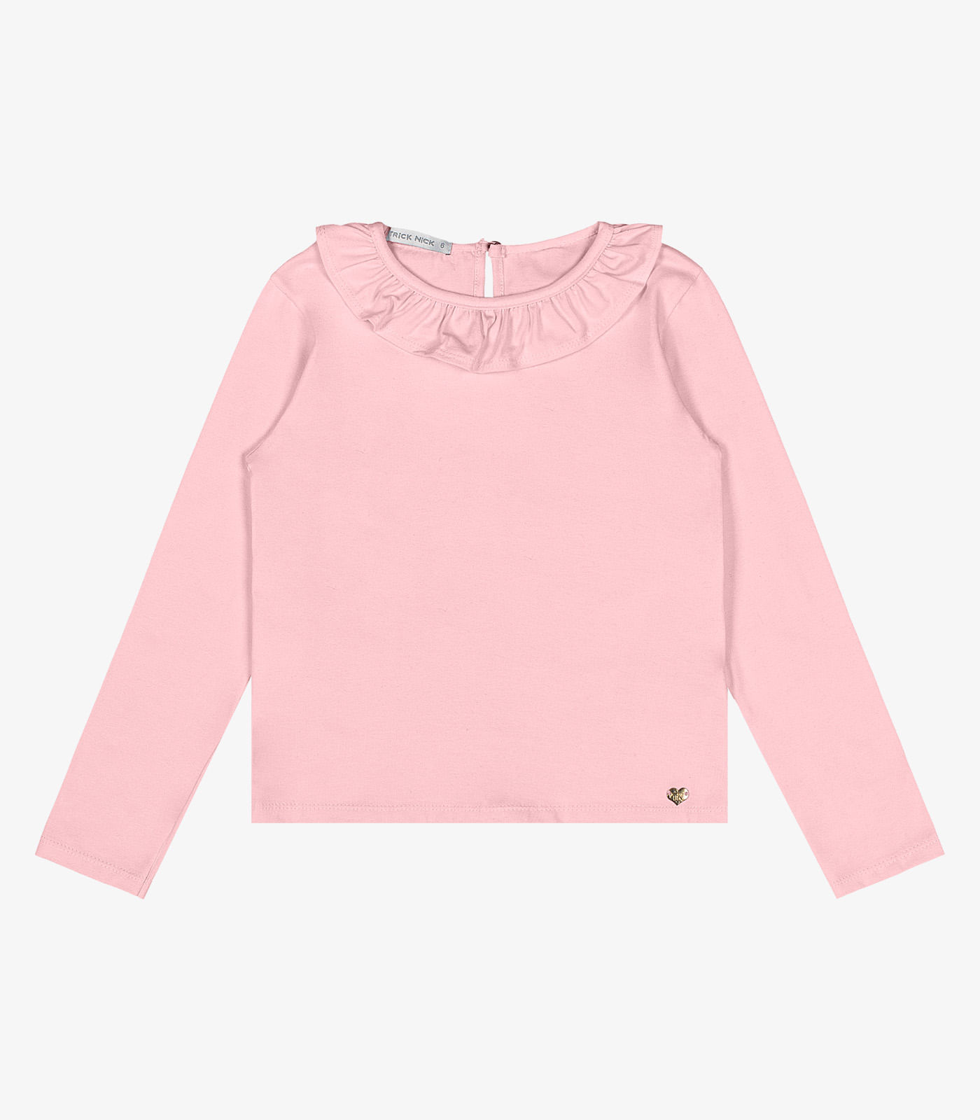 Blusa Infantil Manga Longa Cotton Trick Nick Rosa