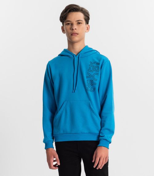 Blusão Juvenil Masculino Em Moletom Minty Azul