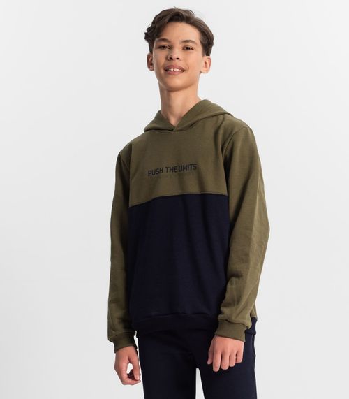 Blusão Juvenil Masculino Com Capuz Minty Verde