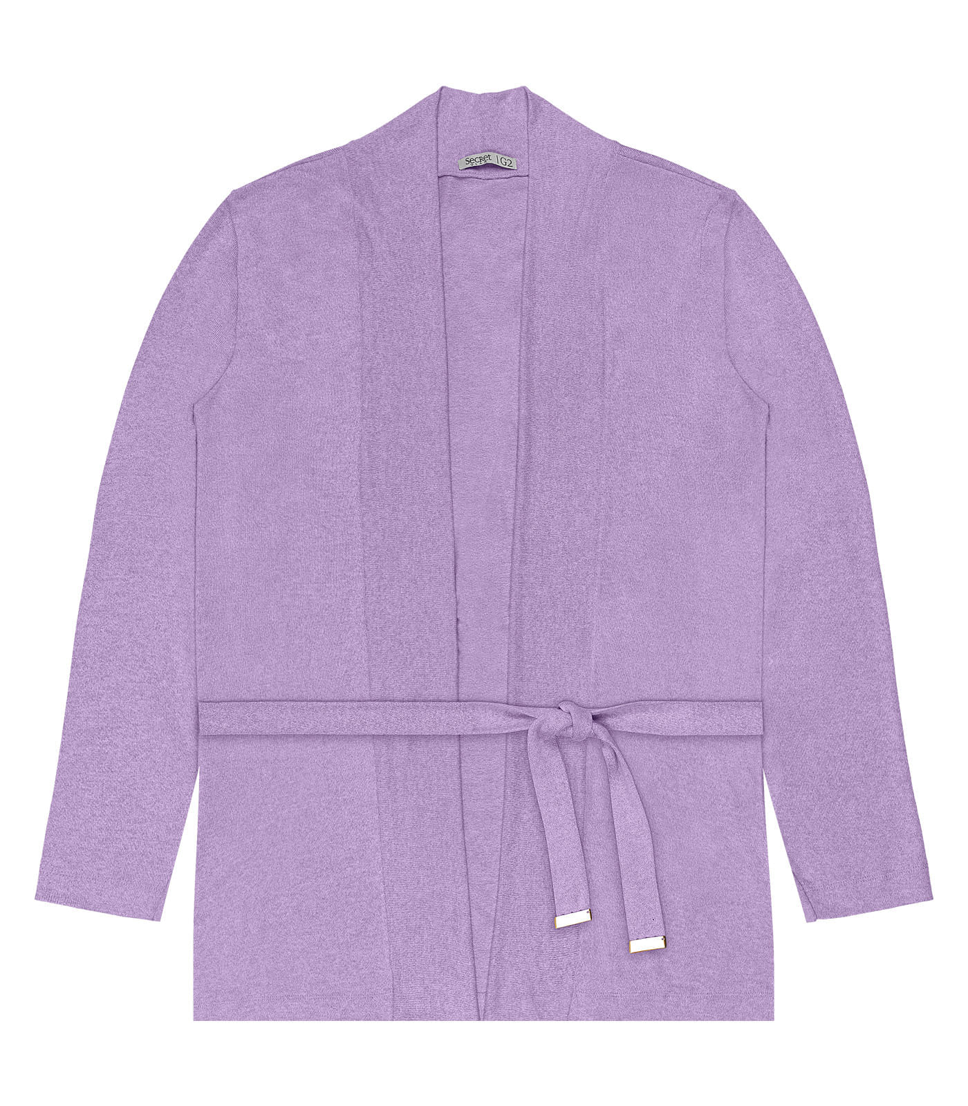 Cardigan Feminino Plus Size Em Tricot Secret Glam Roxo | FastStore PDP