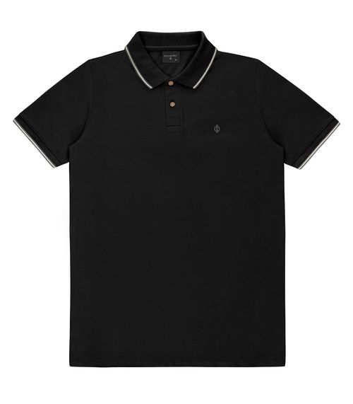Camisa Polo Masculina Diametro Preto