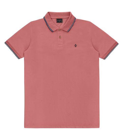 Camisa Polo Masculina Diametro Rosa
