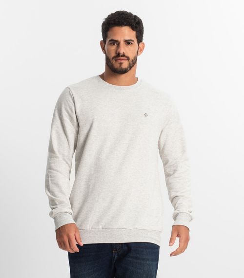 Blusão Masculino Plus Size Moletom Básico Diametro Cinza