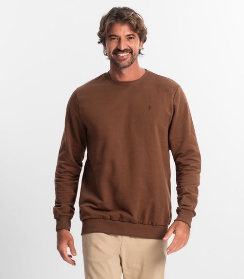 Blusão Masculino Moletom Básico Diametro Marrom