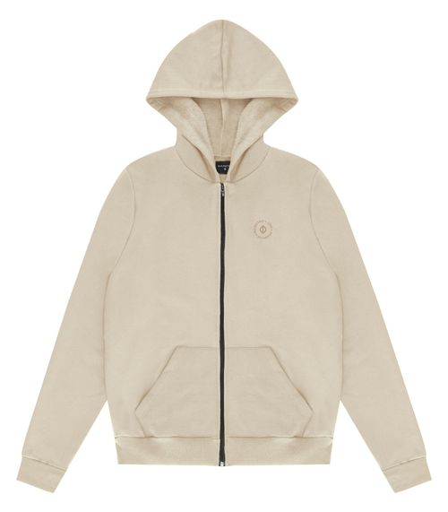 Jaqueta Masculina Moletom Com Capuz Diametro Bege