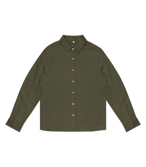 Camisa Masculina Social Tricoline Diametro Verde