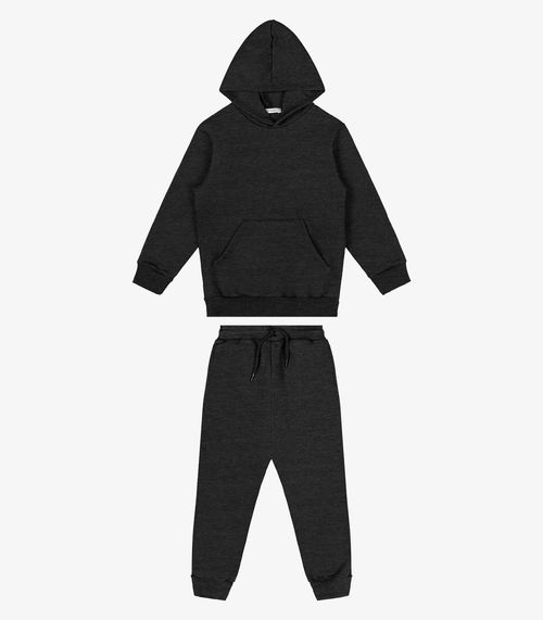 Conjunto Blusão Com Capuz e Calça Trick Nick Cinza